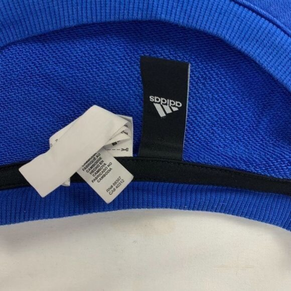 Adidas Womens Blue Long Sleeve Mesh Layered Pullover Top Size Small - Picture 4 of 7